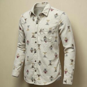 Hollister Aztec Pacific Merchants Fine-Wale Corduroy Shirt Mens Medium Cabincore